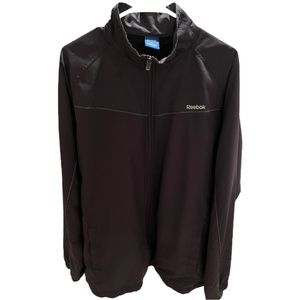 Reebok Mens Black Front Zip Long Sleeve Sweater